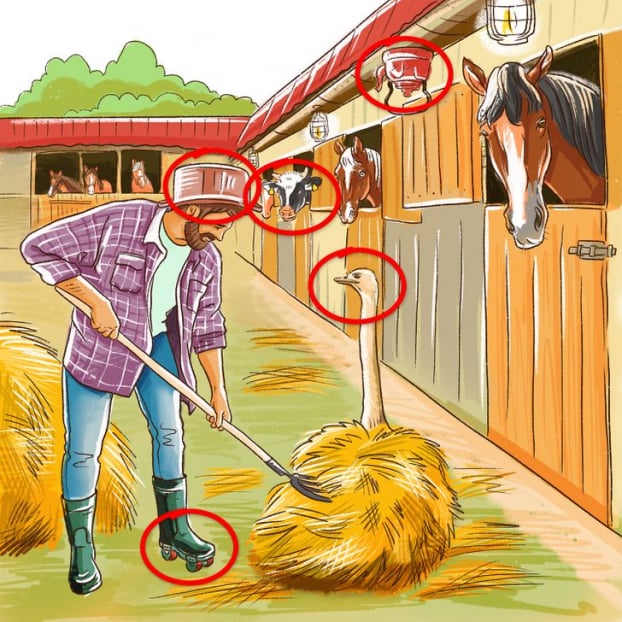 Câu đố: Tìm tất cả các chi tiết sai trong 5 bức tranh 8