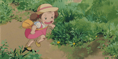 studio ghibli running GIF